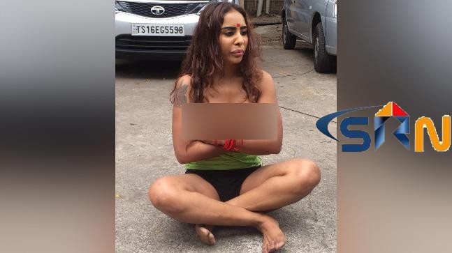 Actress Sri Reddy Half Naked Protest At Film Chamber