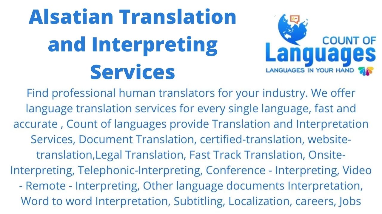 Translation and Interpreting Services in Alsatian