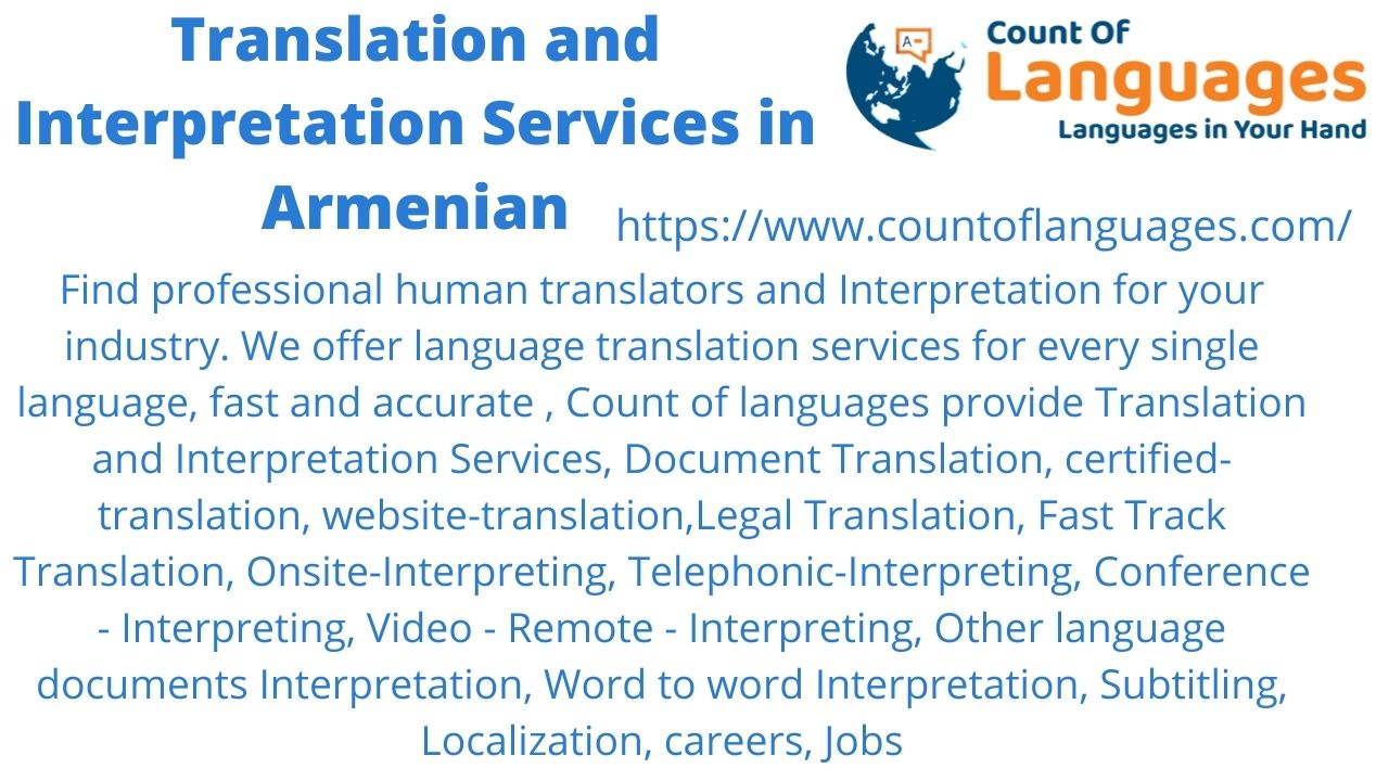 Armenian Translation and Interpreting Services Usa