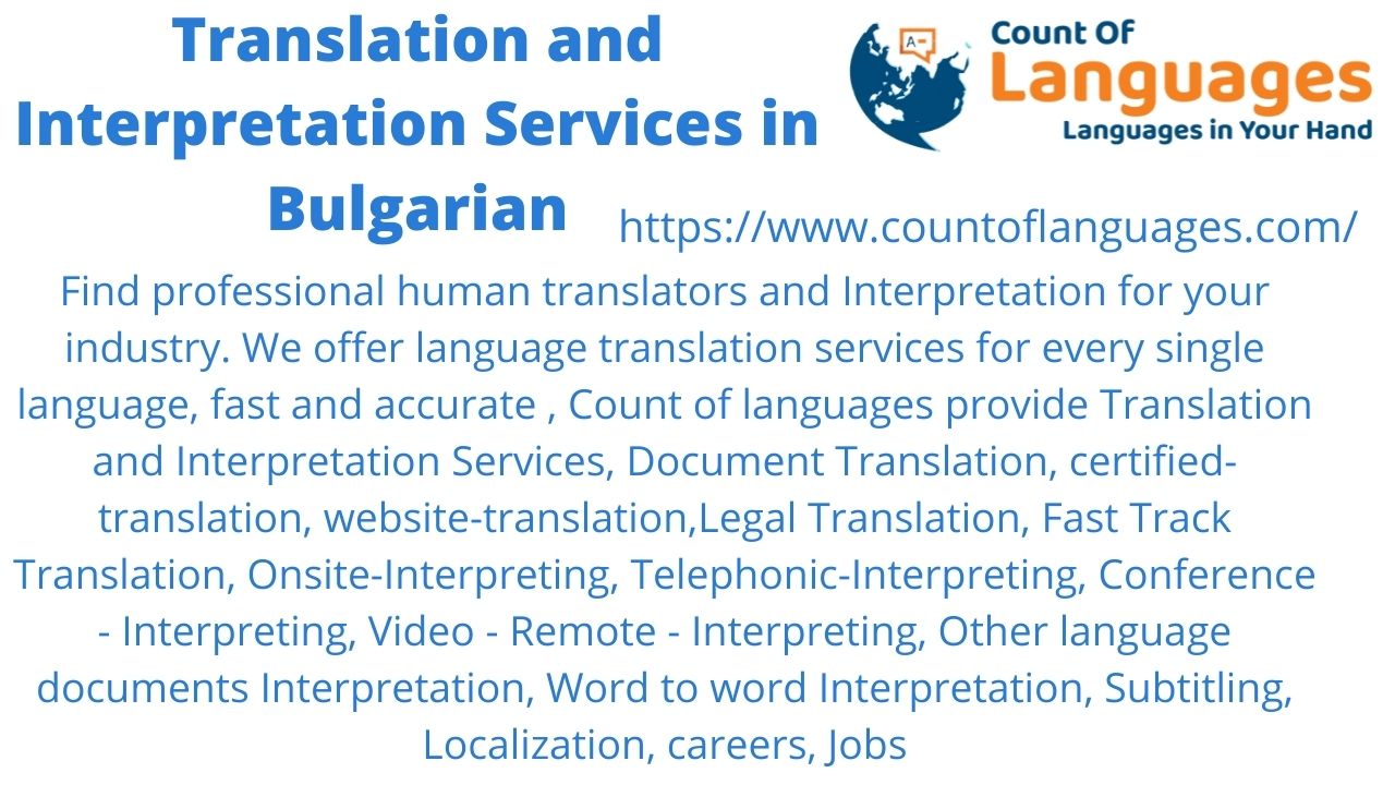 Bulgarian Translation and Interpreting Services Usa