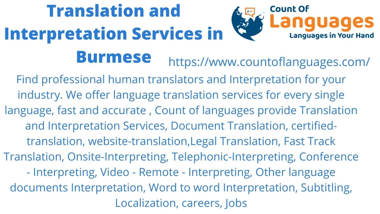 Burmese Translation and Interpreting Services Usa