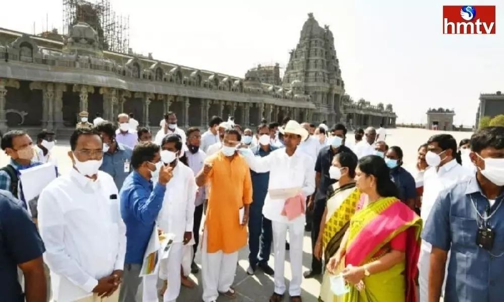 KCR visits Yadadri district