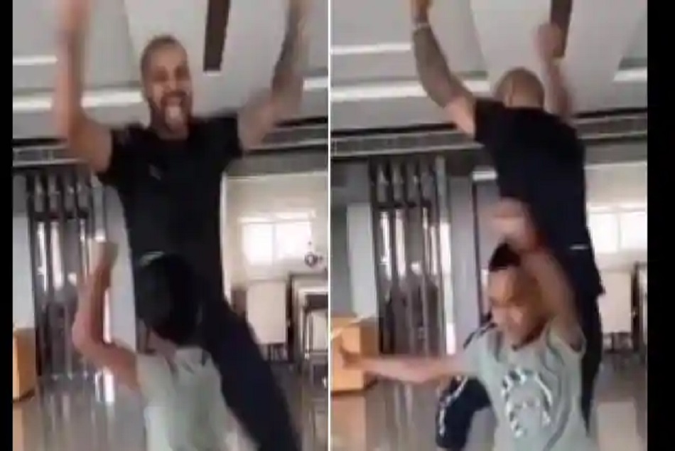Shikhar Dhawan Bhangra dance with son Zoravar during lockdown