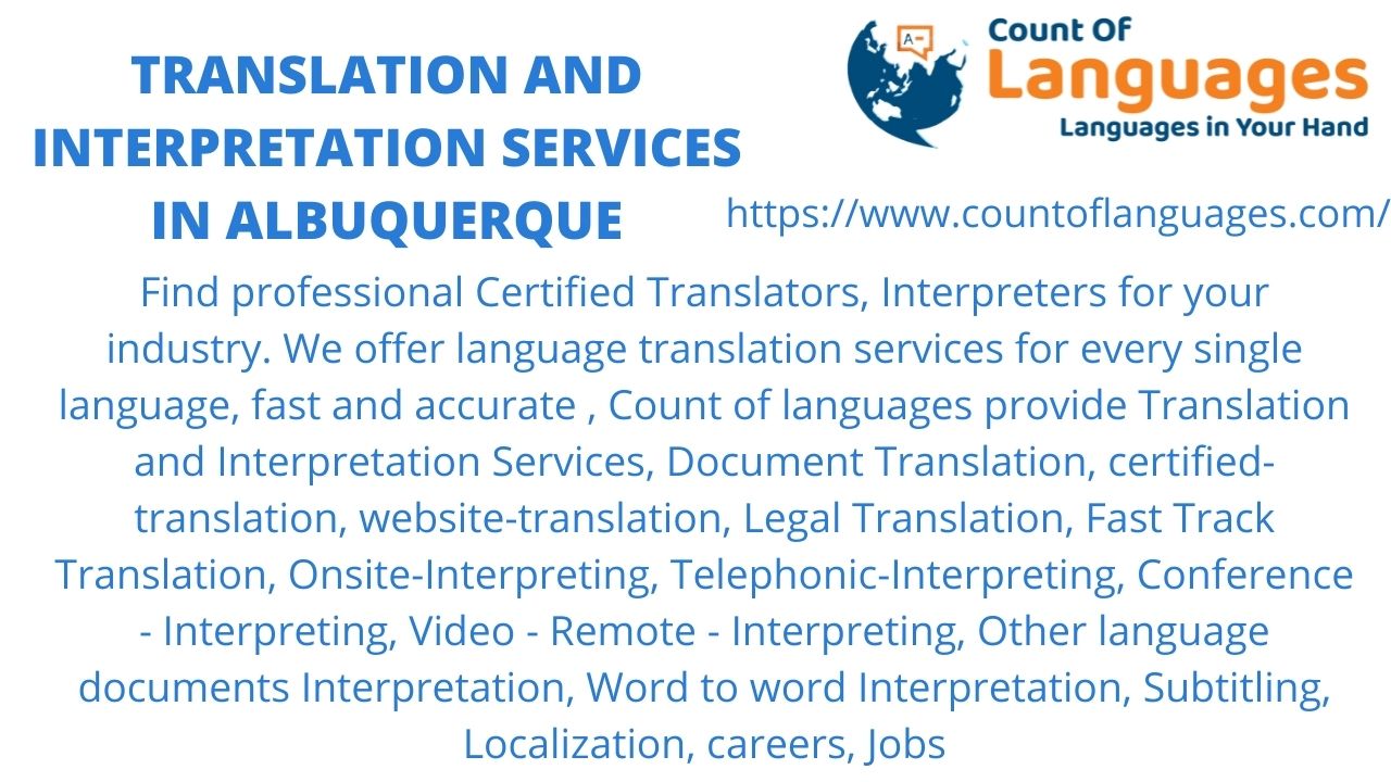 Translation and Interpreting services in Albuquerque