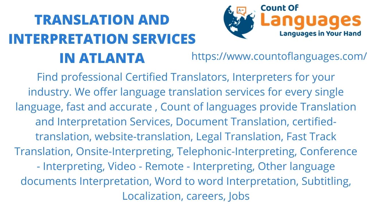 Translation and Interpreting services in Atlanta