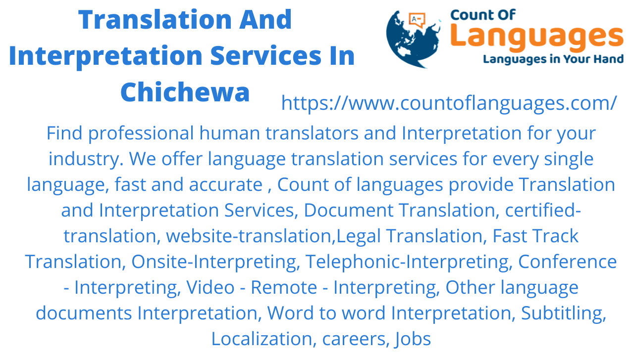 Chichewa Translation and Interpreting Services Usa