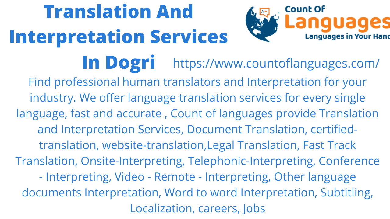 Dogri Translation and Interpreting Services Usa