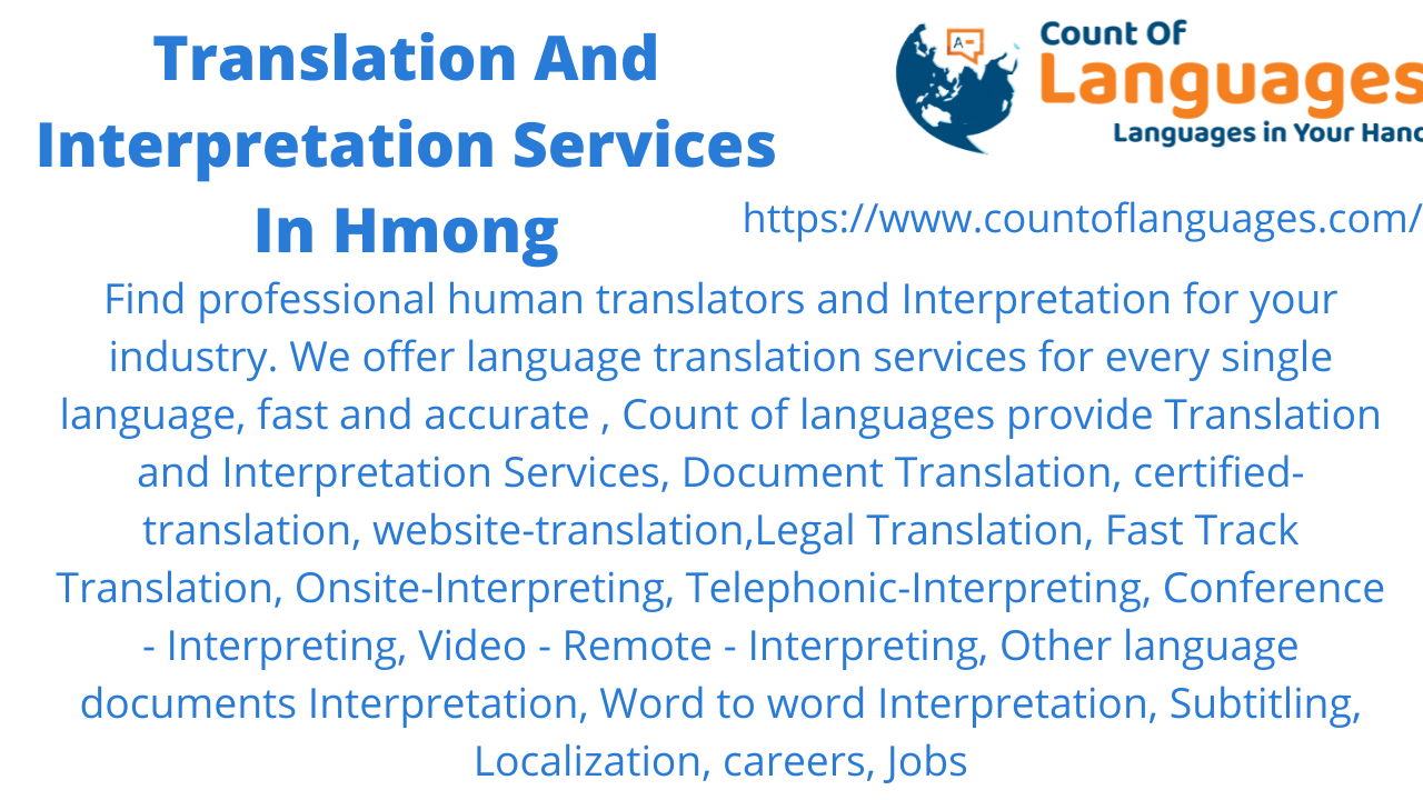Hmong Translation and Interpreting Services