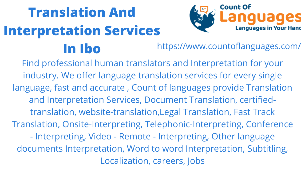Ibo Translation and Interpreting Services