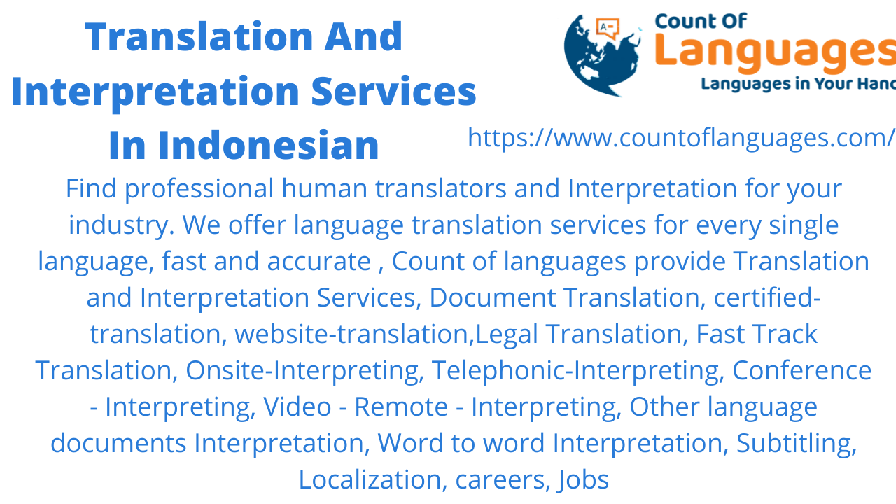 Indonesian Translation and Interpreting Services