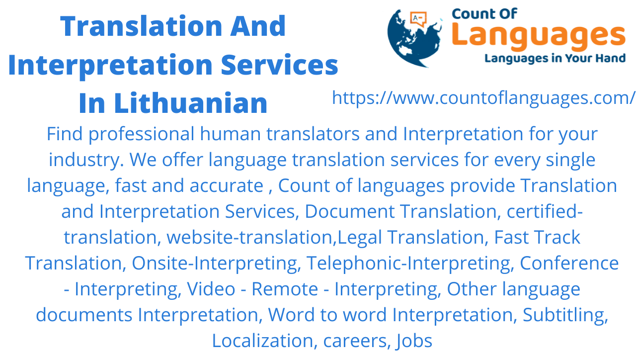 Lithuanian Translation and Interpreting Services