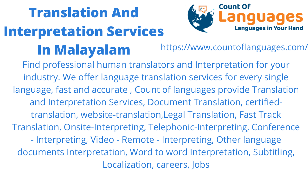 Malayalam Translation and Interpreting Services