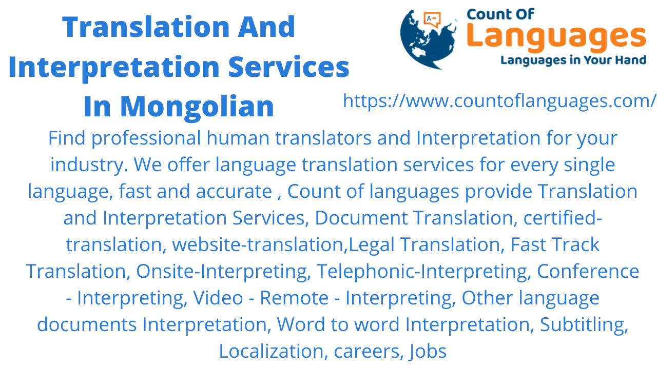 Mongolian Translation and Interpreting Services