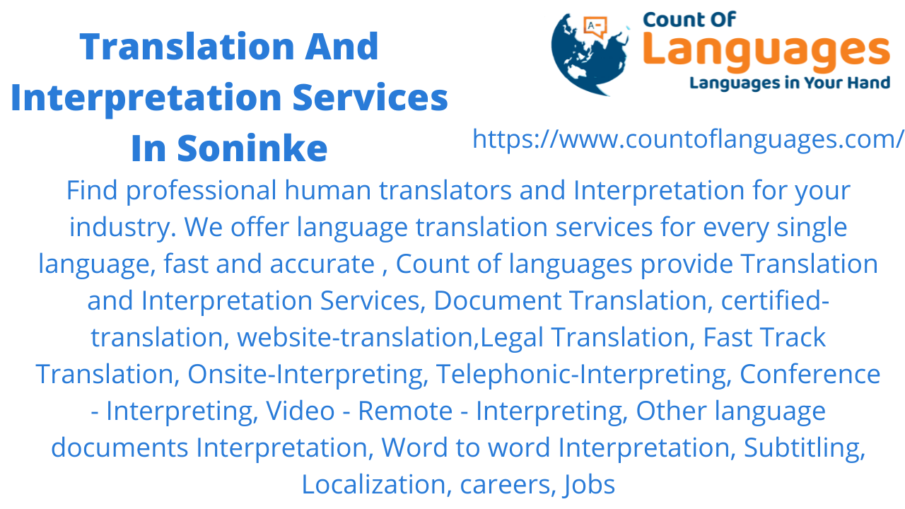 Soninke Translation and Interpreting Services