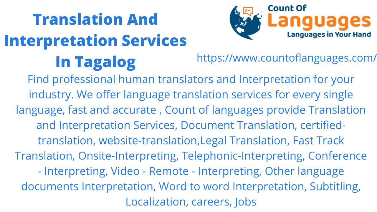 Tagalog Translation and Interpreting Services