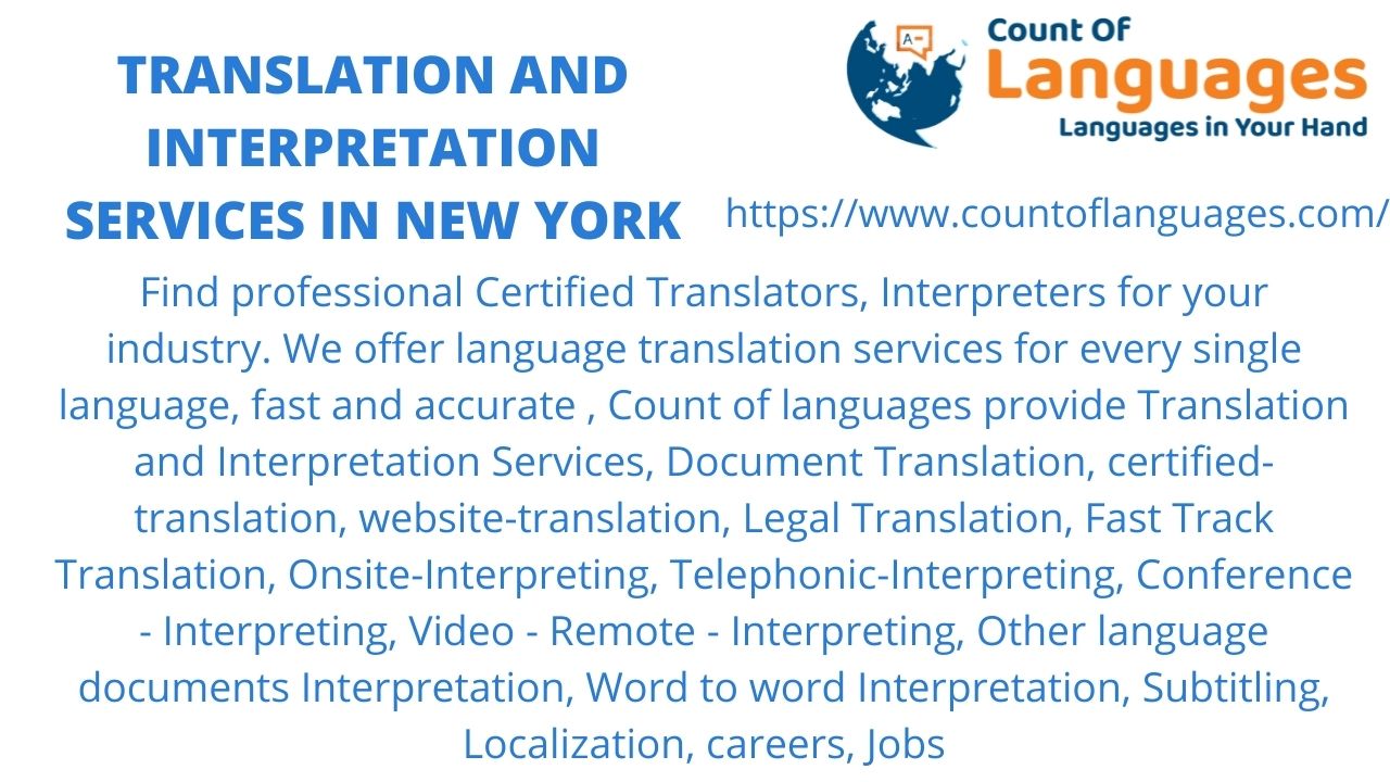 Translation and Interpreting services in New York