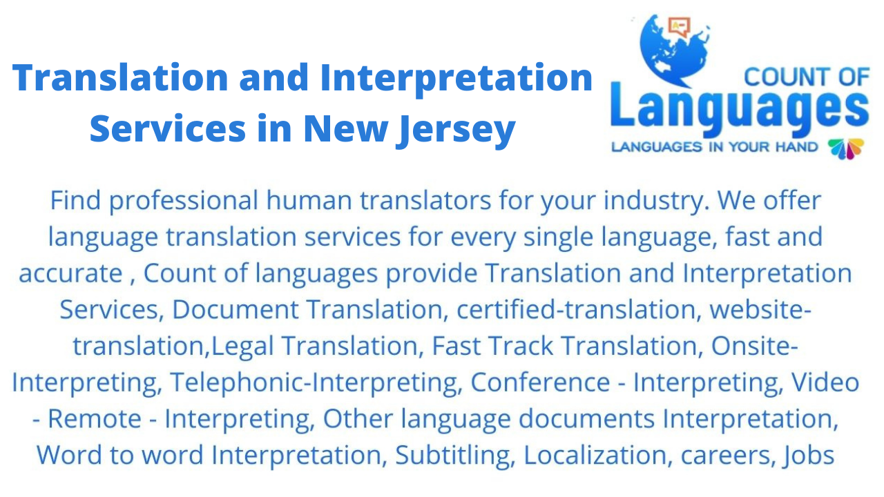 Translation and Interpretation Services in New Jersey