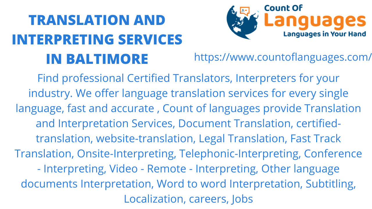 Translation and Interpreting services in Baltimore
