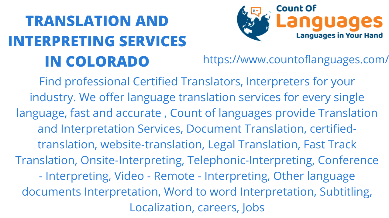 Translation and Interpreting services in Colorado