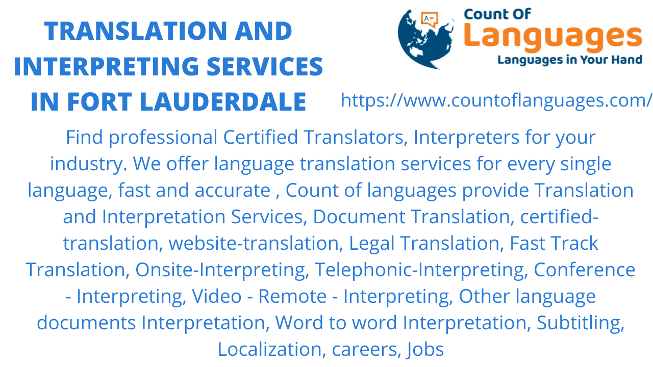 Translation and Interpreting services in Fort Lauderdale