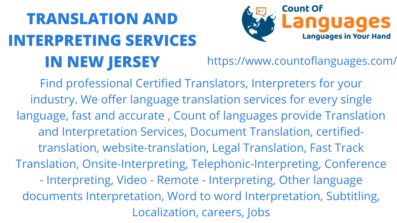 Translation and Interpreting services in New Jersey
