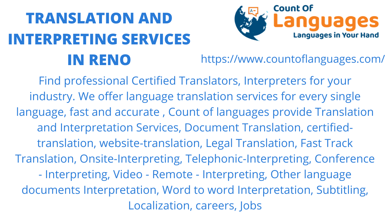 Translation and Interpreting services in Reno