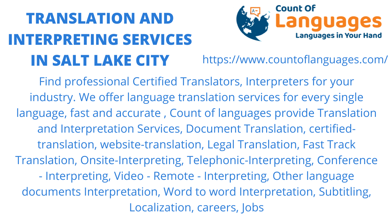 Translation and Interpreting services in Salt Lake City