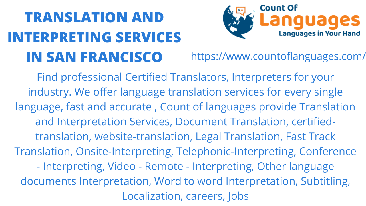 Translation and Interpreting services in San Francisco