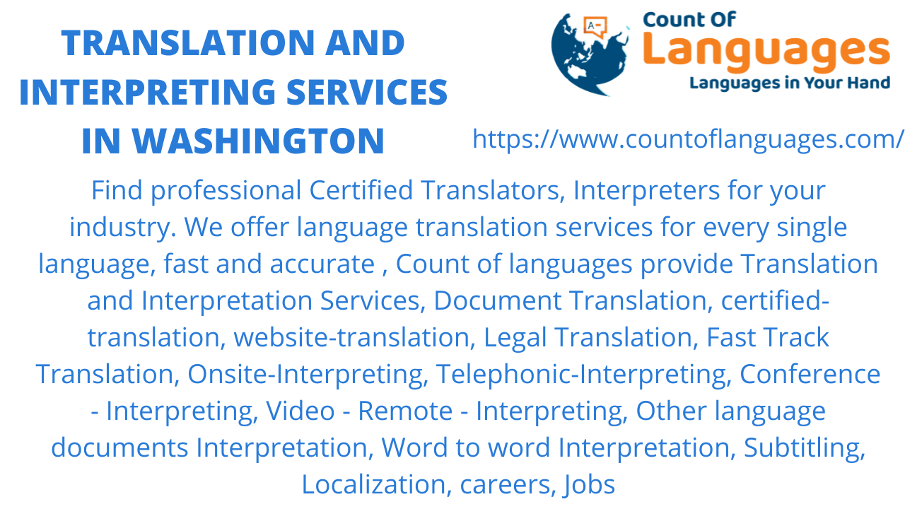 Translation and Interpreting services in Washington