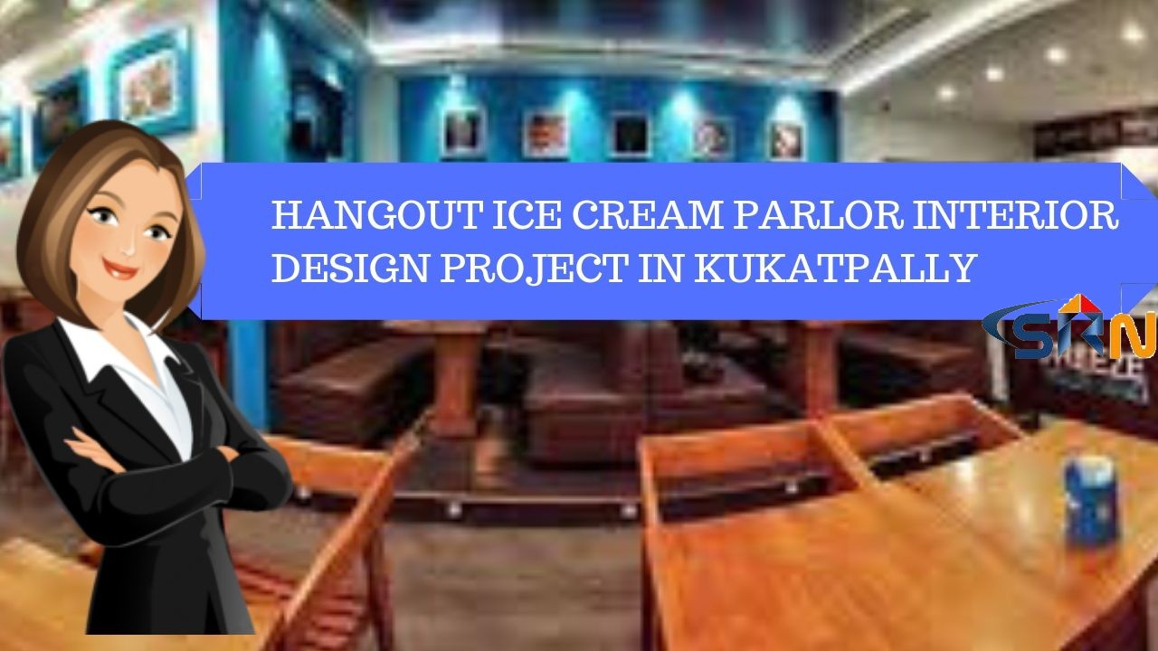 hangout Ice cream parlor interior design project in kphb, kukatpally, hyderabad
