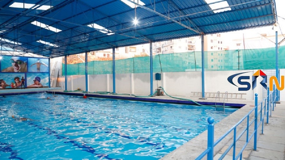 Temperature controlled indoor swimming pool in Madhapur